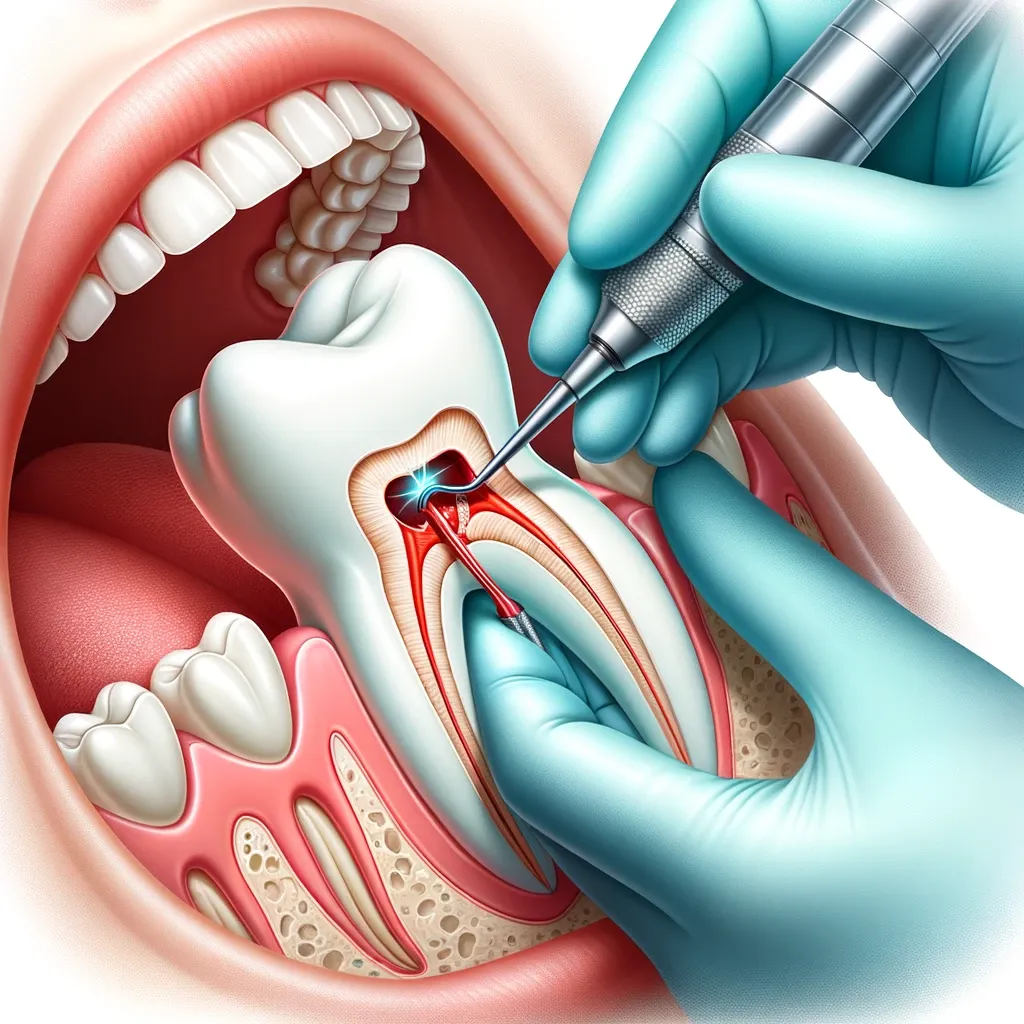 Comparación de un diente frágil post-endodoncia y un diente sano