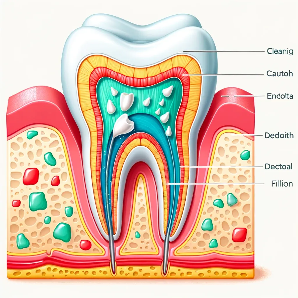 Obturación y sellado de los conductos en el procedimiento de endodoncia