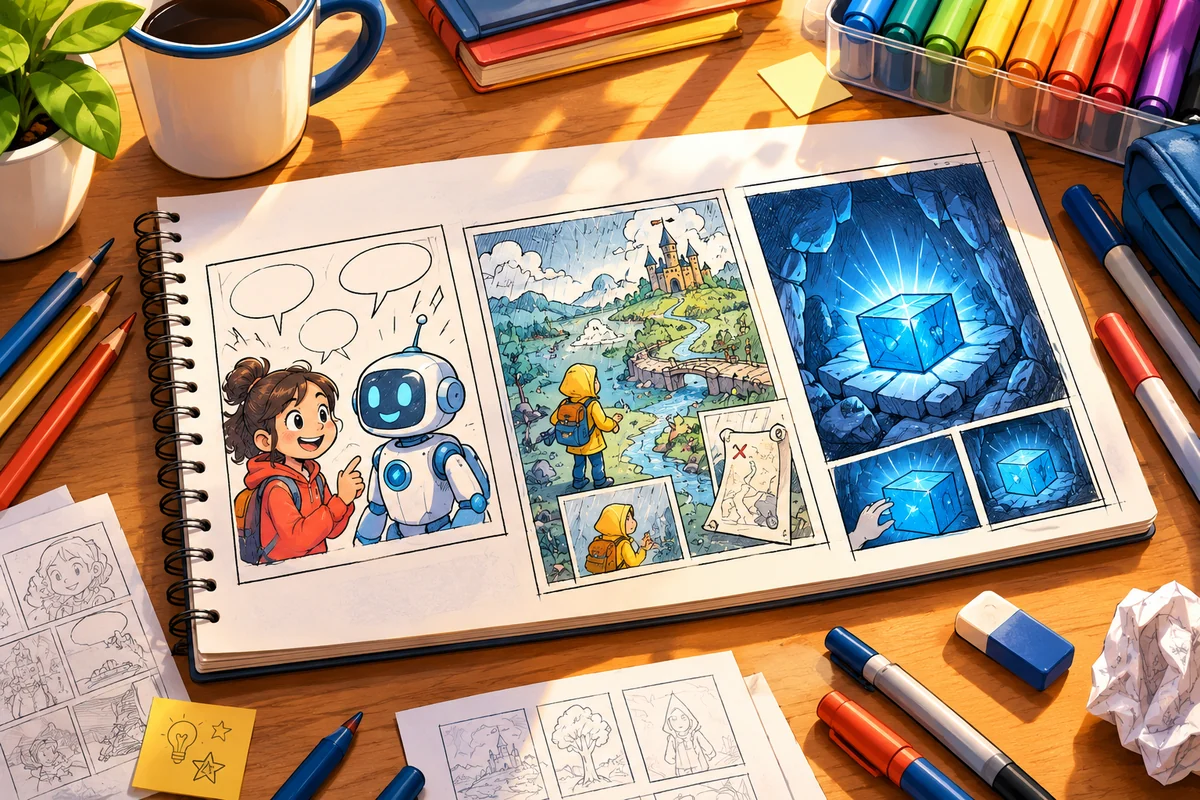 Bocetos e ideas originales para diseñar una historieta